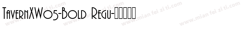 TavernXW05-Bold Regu字体转换